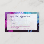 Nail Technicier kleurrijke spion - Benoeming Afsprakenkaartje (Achterkant)