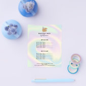 Nail Technicus Mani Salon Holografen Girly Modern Flyer (Enkel)