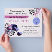 Nail-technicus/Nail Bar, promotie Flyer (Hand)