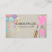 Nail-technicus | Nail-Poolse flessen Visitekaartje (Voorkant)