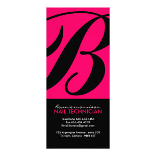 Nail-technicus rackkaart reclamekaart