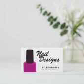 Nail-technicus Roze Poolse Visitekaartjes (Staand voorkant)