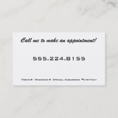 Nail-technicus Roze Poolse Visitekaartjes (Achterkant)