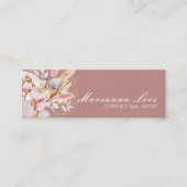 Nail Technicus Salon Gold Bohemian Florals Mini Visitekaartje (Voorkant)