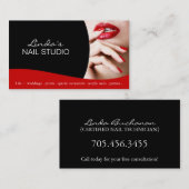 Nail-technicus ~ Sjabloon voor visitekaartjes (Voorkant / Achterkant)