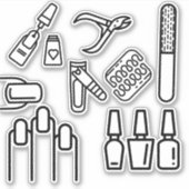 Nail technicus Stickers (Voorkant)