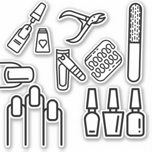 Nail technicus Stickers (Voorkant)