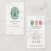 Nail-technicus stylist Manicurist Luxury Marble Visitekaartje (Voorkant / Achterkant)