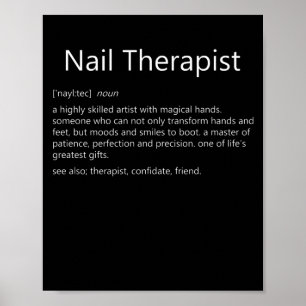 Nail Therapist Definition Nail Tech Nail Poster