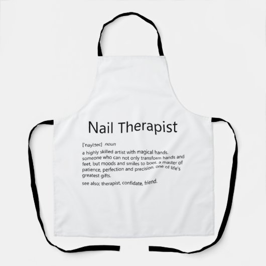 Nail Therapist Definition Nail Tech Nail Schort (Voorkant)