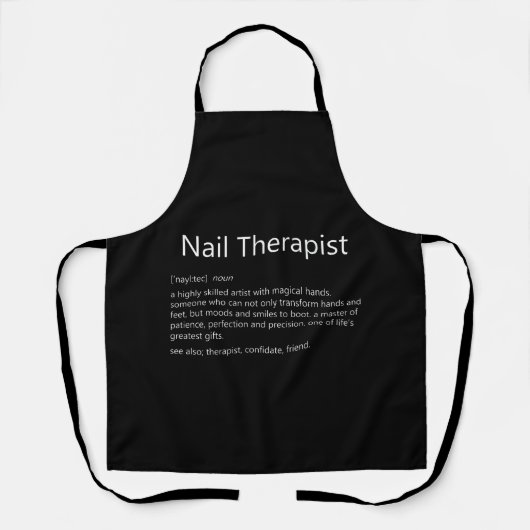 Nail Therapist Definition Nail Tech Nail Schort (Voorkant)