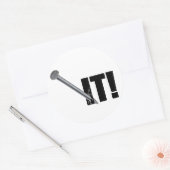 NAILD HET! Zwart Ronde Sticker (Envelop)