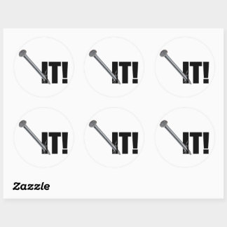NAILD HET! Zwart Ronde Sticker