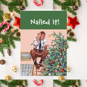 Nailed het! Kerstboom Feestdagen Kaart