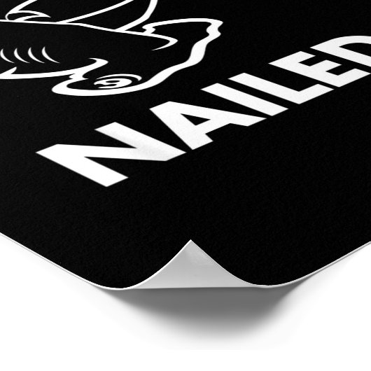 Nailed It - Funny Hammerhead Shark Poster (Hoek)