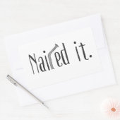 Nailed it rechthoekige sticker (Envelop)