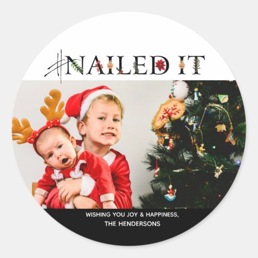 #NailedIt Kerst sticker (Voorkant)