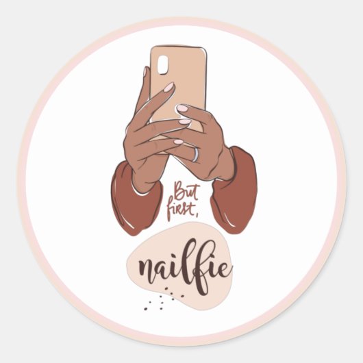 Nailfie Ronde Sticker (Voorkant)