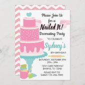 Nailing it Cake Decorating Baking Birthday Party Kaart (Voorkant / Achterkant)