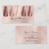 Nails Art Glitter Damask Roos Gold Visitekaartje (Voorkant / Achterkant)