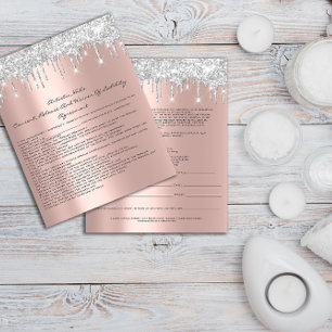 Nails Artist Liability Waiver Roos Blush Silver Flyer