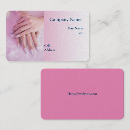 NAILS DE Carte de visite Modèle de base (Devant / Derrière)