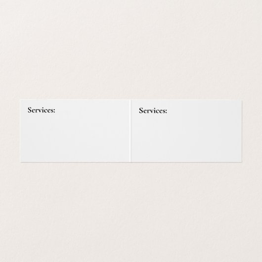 NAILS DE Carte de visite Modèle de base (Intérieur déplié)