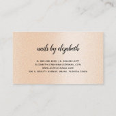 Nails Floral Black Rose Carte de visite Parties sc (Dos)