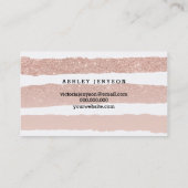 Nails kunstenaar moderne typografie roos gouden st visitekaartje (Achterkant)