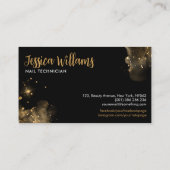 Nails Logo graphic - Golden Texture Visitekaartje (Achterkant)