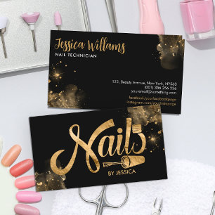Nails Logo graphic - Golden Texture Visitekaartje