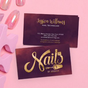 Nails Logo graphic - Golden Texture Visitekaartje