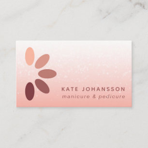 Nails Logo Moderne peach Manicurist pedicurist Visitekaartje