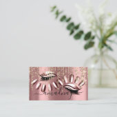 Nails Makeup Artist Eyelash Roos Drift Visitekaartje (Staand voorkant)