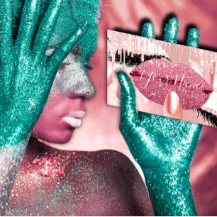 Nails Makeup Artist Roos Kiss Lips Roze Lashes Visitekaartje