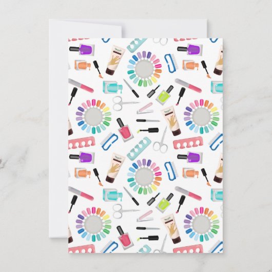 Nails Manicure Pedicure Beauty Salon Bedankkaart (Achterkant)