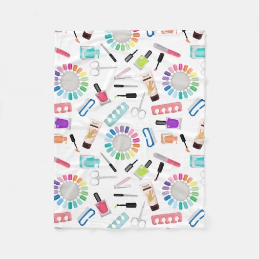 Nails Manicure Pedicure Beauty Salon Fleece Deken (Voorkant)