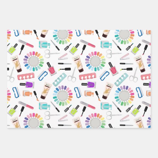 Nails Manicure Pedicure Beauty Salon  Inpakpapier Vel (Voorkant)