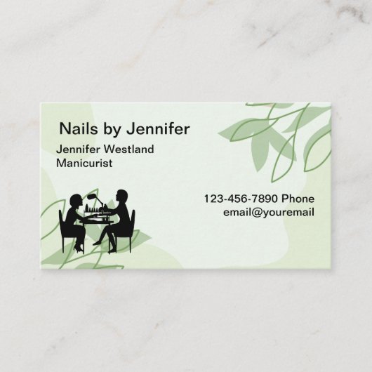 Nails Manicure Thème Cartes de visite (Devant)