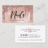 Nails Moderne Roos Gold Visitekaartje (Voorkant / Achterkant)