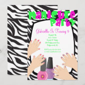 Nails, Nails, Nails Manicure Spa Birthday Party Kaart (Voorkant / Achterkant)