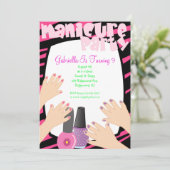 Nails, Nails, Nails Manicure Spa Birthday Party Kaart (Staand voorkant)