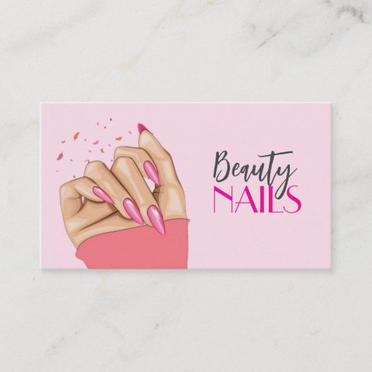 Nails Salon Business Card Visitekaartje (Voorkant)