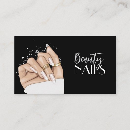 Nails Salon Business Card Visitekaartje (Voorkant)