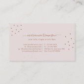 Nails salon girly roze trendy script visitekaartje (Achterkant)