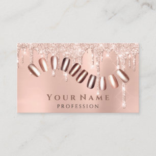 Nails Salon Manicurist Drift Glitter Roos Visitekaartje