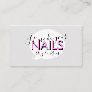 Nails Salon Quote Roze Visitekaartje