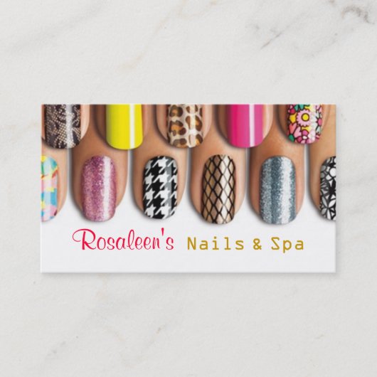 Nails, Salon, Spa, Beauty Visitekaartje (Voorkant)