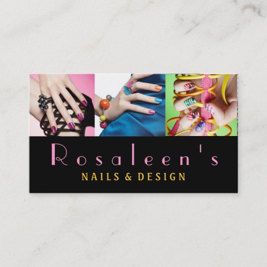 Nails, Salon, Spa, Carte de visite de beauté (Devant)