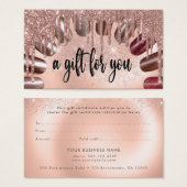 Nails stijlvol Roos Gold Visitekaartje (Voorkant /achterkant)